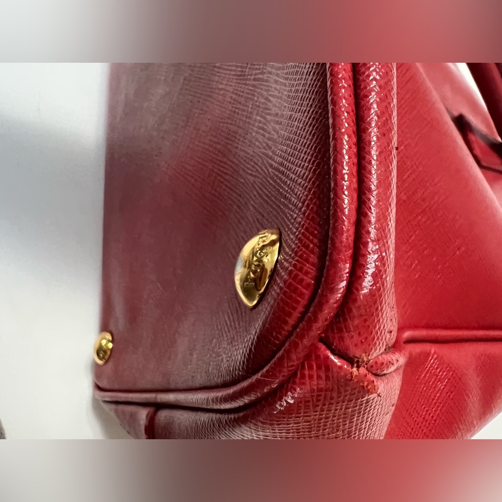 Prada Lux Open Saffiano Leather Tote Bag in Red - Picture 5 of 16